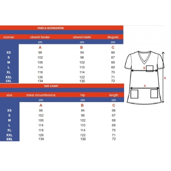 Bluza medyczna beżowa basic premium roz. 3XL